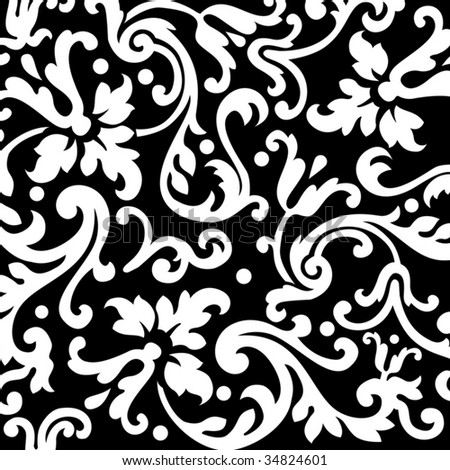 Royal Scroll Pattern Vol Black 01 Stock Vector 3310171 - Shutterstock