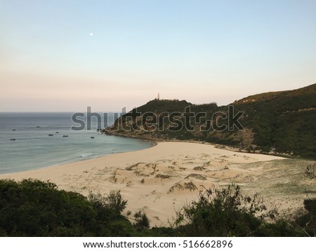 Beautiful beach and sea in Phu Yen province, southern Vietnam.