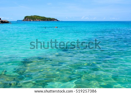 Idyllic tropical sea in sunny day
