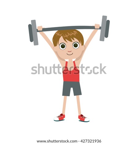 Man Woman Bodybuilders Lifting Barbell Over Stock Vector 469023878 ...