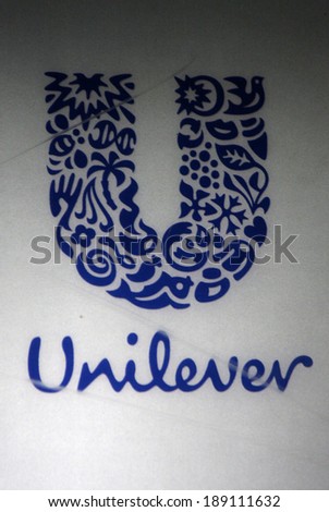 CIRCA MARCH 2014 - BERLIN: the logo of the brand "Unilever", Berlin.