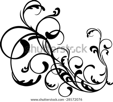 Abstract Floral Element Stock Vector 62666260 - Shutterstock