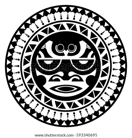 Beautiful Polynesian Style Tattoo Stock Vector 593340695 - Shutterstock