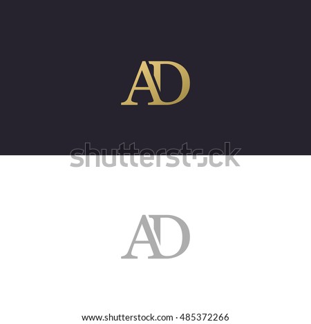 vector design d letter logo Stock Abstract Vector Icon Elegant Logo Monogram Vector