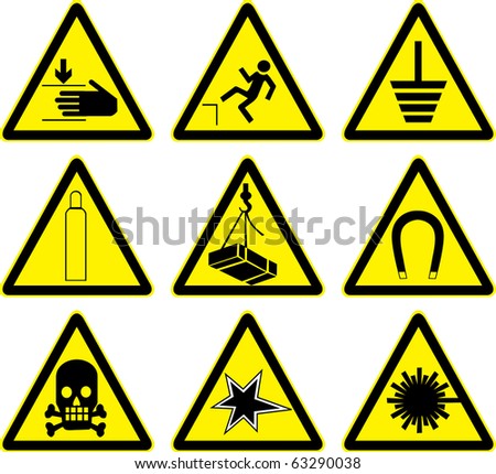 Vector Illustration Set Different Hazmat Warning Stock Vector 43851850 ...