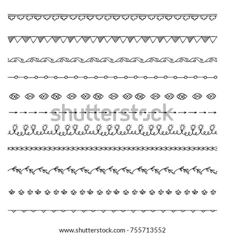 Hand Drawn Border Stock Vectors, Images & Vector Art | Shutterstock