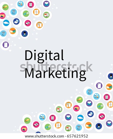 digital marketing abstract presentation template social stock digital marketing abstract presentation template social stock, Presentation templates