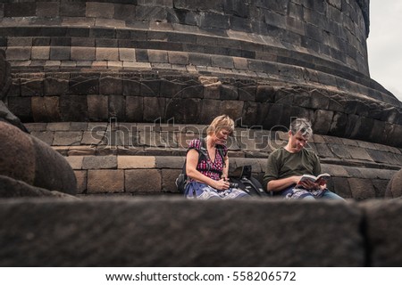 stock photo yogyakarta indonesia june unidentified people visit borobudur where is the historical 558206572