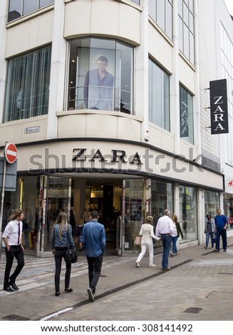 Leeds, UK - 24 July 2015. The Zara Shop in Leeds