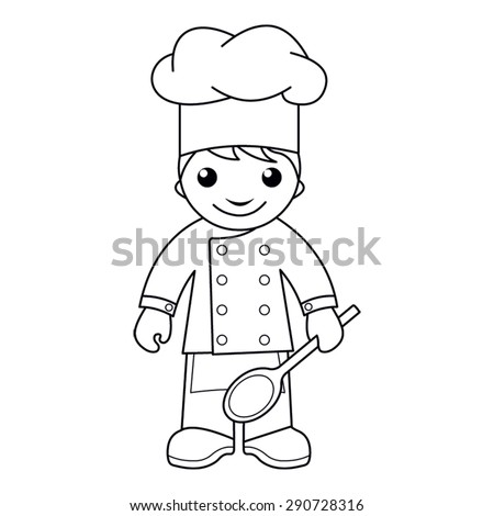 Illustration Cartoon Girl Chef Plunger Egg Stock Vector 312993365 ...