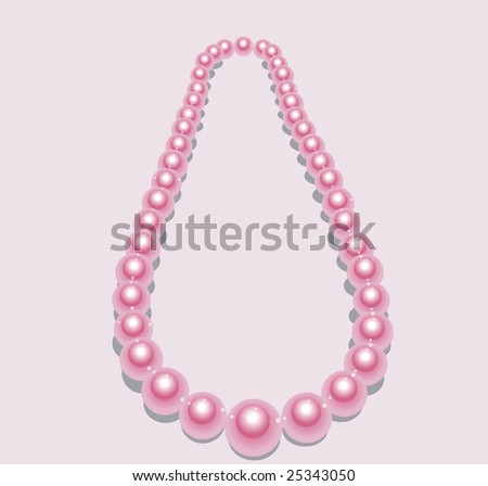Thread of pink pearls