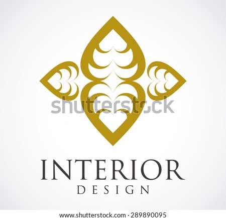 Interior Design Elegant Logo Gold Element Decoration Or Decorative Symbol Shape Icon Vector Template Business Abstract Interior Design Elegant Logo Gold Element Decoration Or Decorative Symbol Shape Icon Vector Template Business Abstract