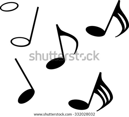 Music Note Vector 스톡 벡터 332028032 - Shutterstock