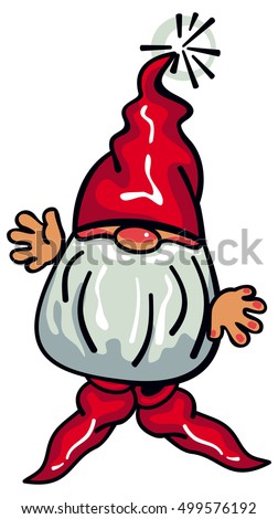 One Cute Gnome Beard Long Red Stock Illustration 499576150 - Shutterstock