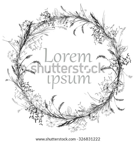 stock-vector-hand-drawing-vector-illustration-wreath-grass-herbal-spike