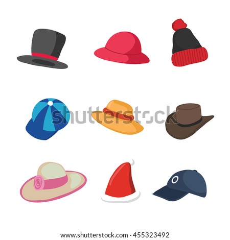 Cartoon Vector Illustration Hats Caps Collection Stock Vector 46598758 ...