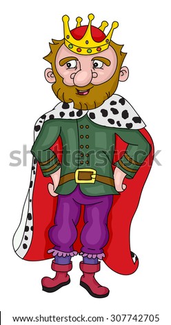 King Funny Cartoon Old Stock Vector 307742705 - Shutterstock