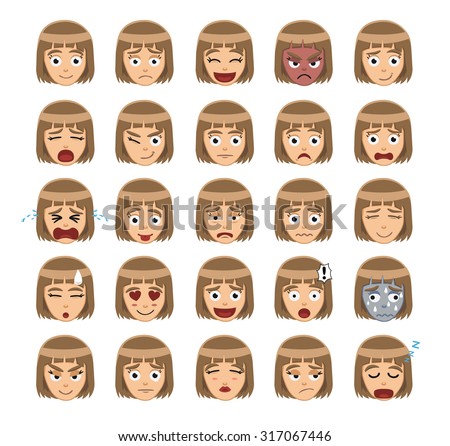 Printables Emotion Faces emotions faces stock photos royalty free images vectors girl emotion cartoon vector illustration 1