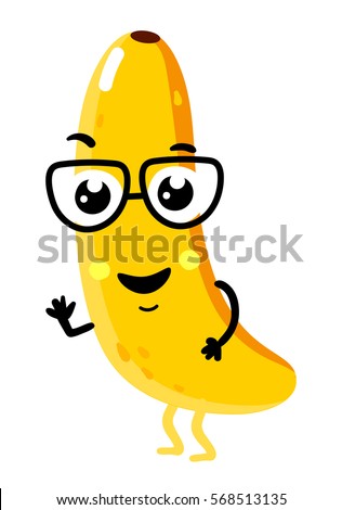 Cute Fruit Banana Cartoon Character Isolated On White Background Vector Il Ration Funny Positive And Friendly Cute Fruit Banana Cartoon Character Isolated On White Background Vector Il Ration Funny Positive And Friendly