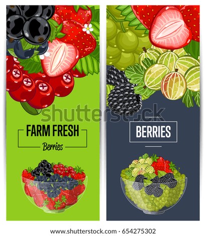 farm fresh berry flyers vector illustration stock vector 654275302 nutrition flyers