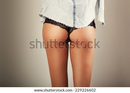 sexy curves girl butt, without cellulite