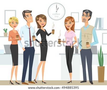 Download Group People Colleagues Office Workers Friends Stock ...