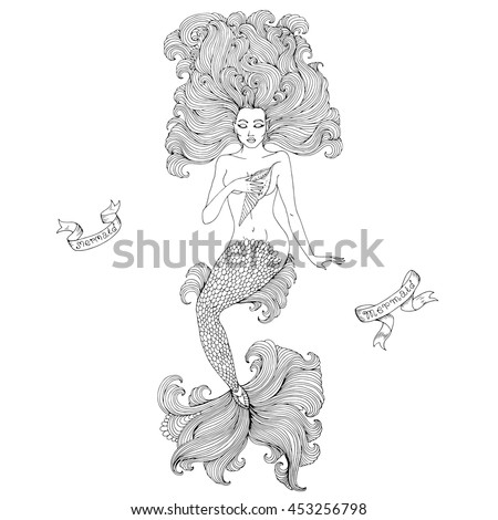 Free Free 157 Curly Hair Mermaid Svg SVG PNG EPS DXF File