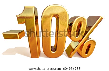 Gold Sale 10 Gold Percent Off Stock Illustration 604936955 - Shutterstock