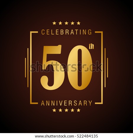 Fifty Anniversary Celebration Logotype 50th Anniversary Stock Vector ...