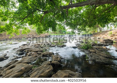 DONG NAI, VIETNAM March 16 2016: Beautiful Waterfall at GiangDien Waterfall, Dong Nai province, Vietnam in a daytime