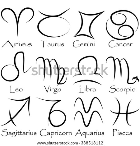 Horoscope Zodiac Star Signs Stock Vector 10286377 - Shutterstock
