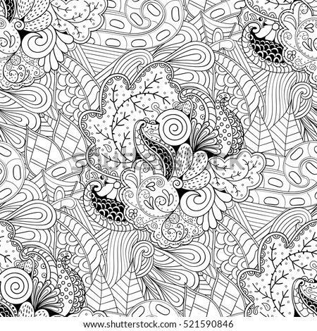 Coloring Page Underwater World Different Fish Stock Vector 703955587 ...