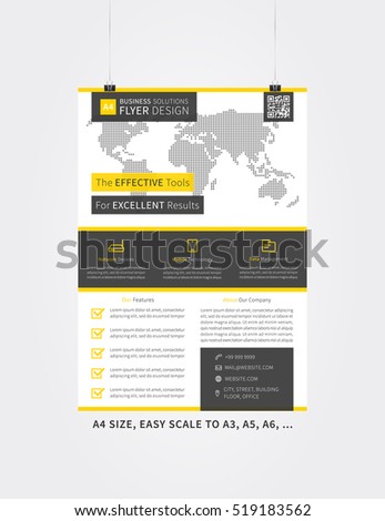 flyer layout vector illustration simple leaflet stock vector flyer layout vector illustration simple leaflet stock vector, Graphic Presentation Poster Template, Presentation templates