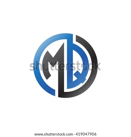 Mm Initial Letters Looping Linked Circle Stock Vector 419245051 ...