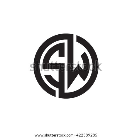 Sw Initial Letters Looping Linked Circle Monogram Logo Sw Initial Letters Looping Linked Circle Monogram Logo