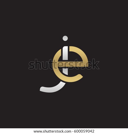 Initial Letters Je Round Linked Overlapping Chain Shape Lowercase Logo Modern Design Silver Gold Initial Letters Je Round Linked Overlapping Chain Shape Lowercase Logo Modern Design Silver Gold
