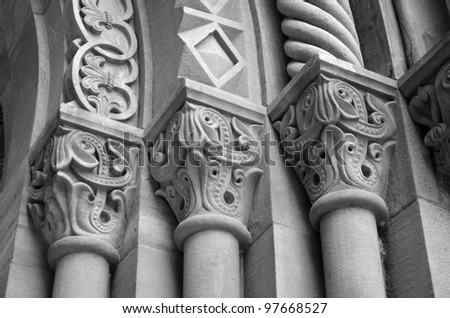 Pediment Lintel Columns Greek Style Architecture Stock Photo 95168071 ...