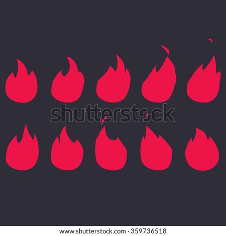 Vector Fire Animation Sequence 스톡 벡터(사용료 없음) 359736518 - Shutterstock