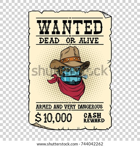 Western Ad Wanted Dead Alive Stock Vector 538983148 - Shutterstock