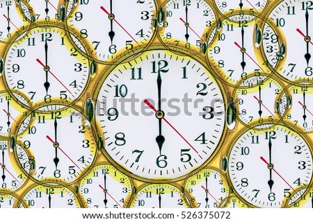 Time Clock Variety Indications On White Stock Illustration 93504592 ...