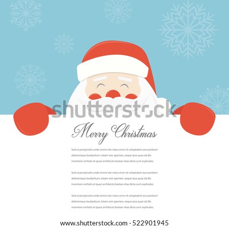 Christmas Card Santa Claus Template Copy Stock Vector 522901945 - Shutterstock