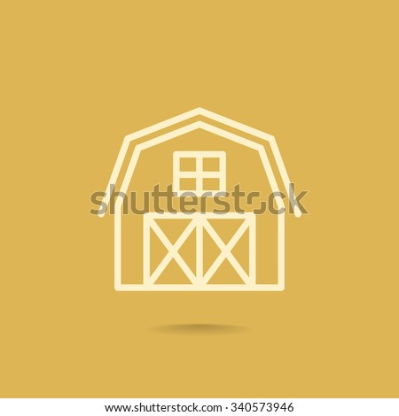 Barn Icon Illustration Isolated Vector Sign Stock Vector 486031189