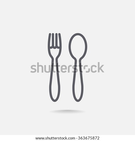 Fork Spoon Icon Stock Vector 433475728 - Shutterstock