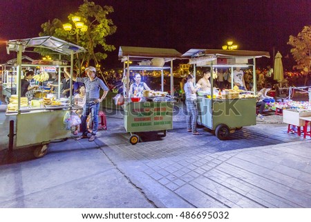 HOI AN, VIETNAM - JULY 17, 2015:Hoi An old town. Hoi An is a popular tourist destination of Asia.