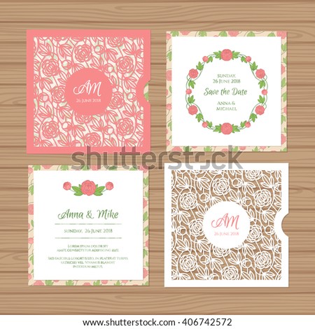 Wedding Invitation Mockup Stock Photos Royalty Free Images Vectors Shutterstock Square Wedding Invitation Template