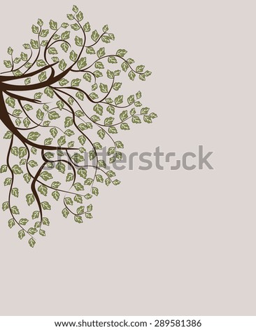 Tree Branch Leafs Stock Vector 76501768 - Shutterstock
