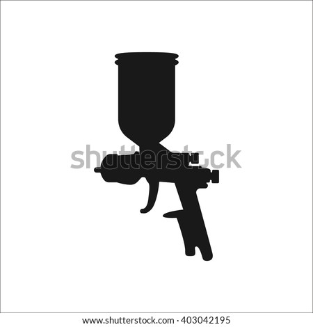 Spray Gun Airbrush Sign Simple Icon Stock Vector 403042195 - Shutterstock