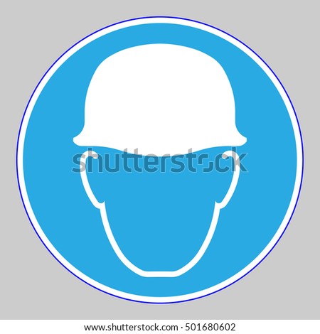 Wear Safety Helmet Vector Illustration Sign Stock Vector 262176752 ...