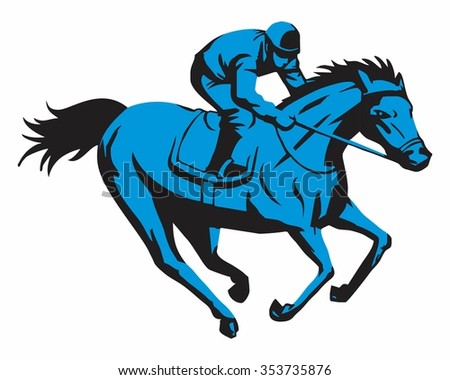 Vector Illustration Rodeo Cowboy Riding Wild Stock Vector 556969186