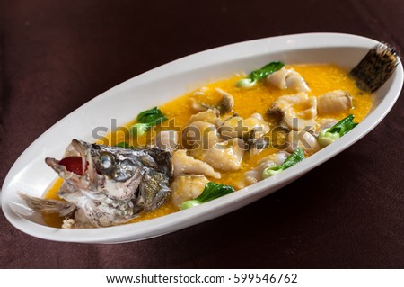braised mandarin fish with millet